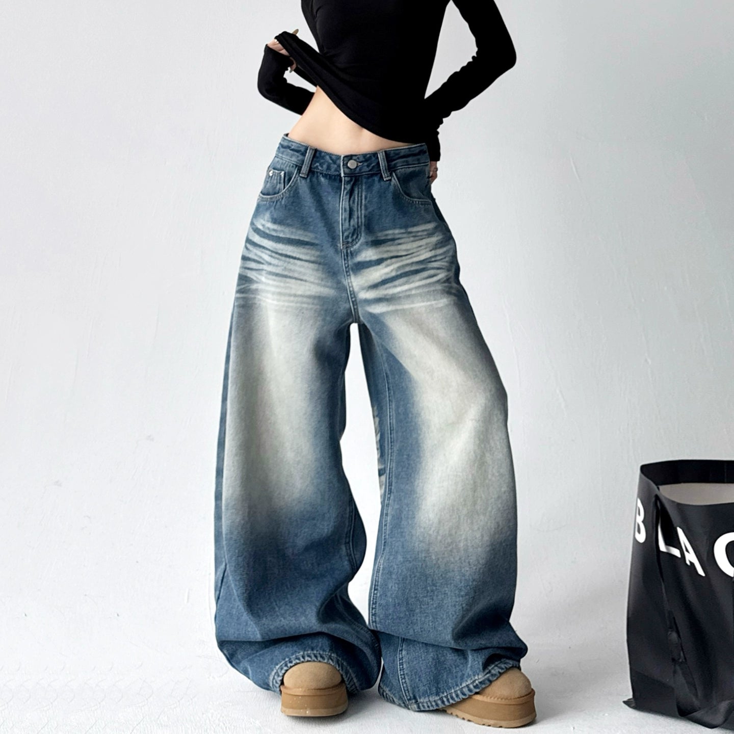 Calça jeans Wide-leg