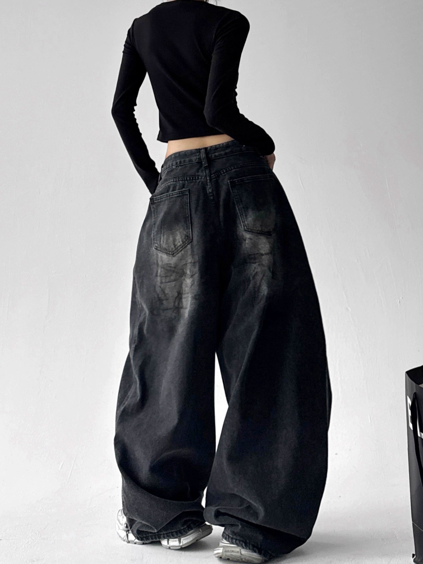 Calça Jeans Baggy Preto