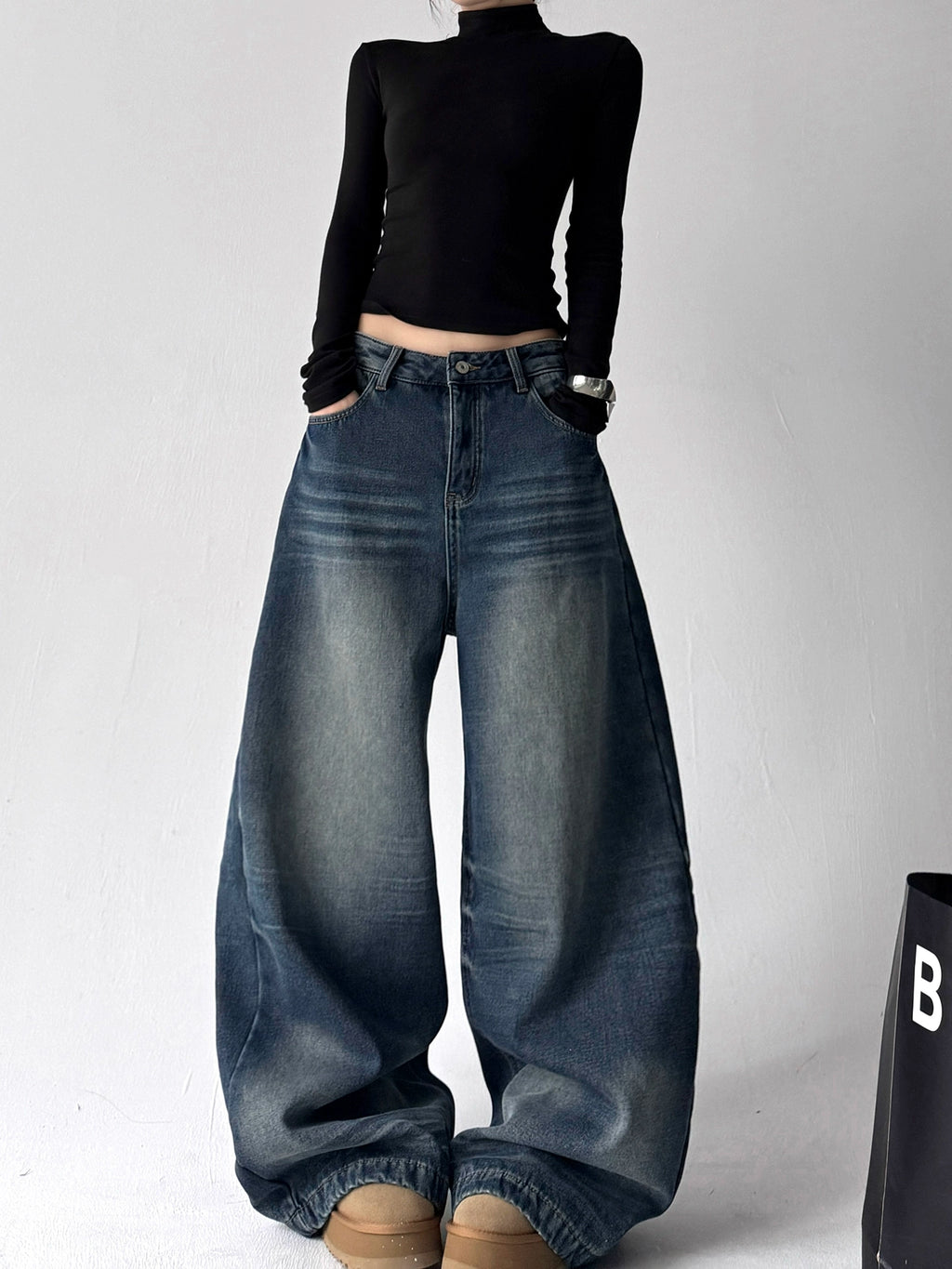 Calça Baggy Jeans Azul