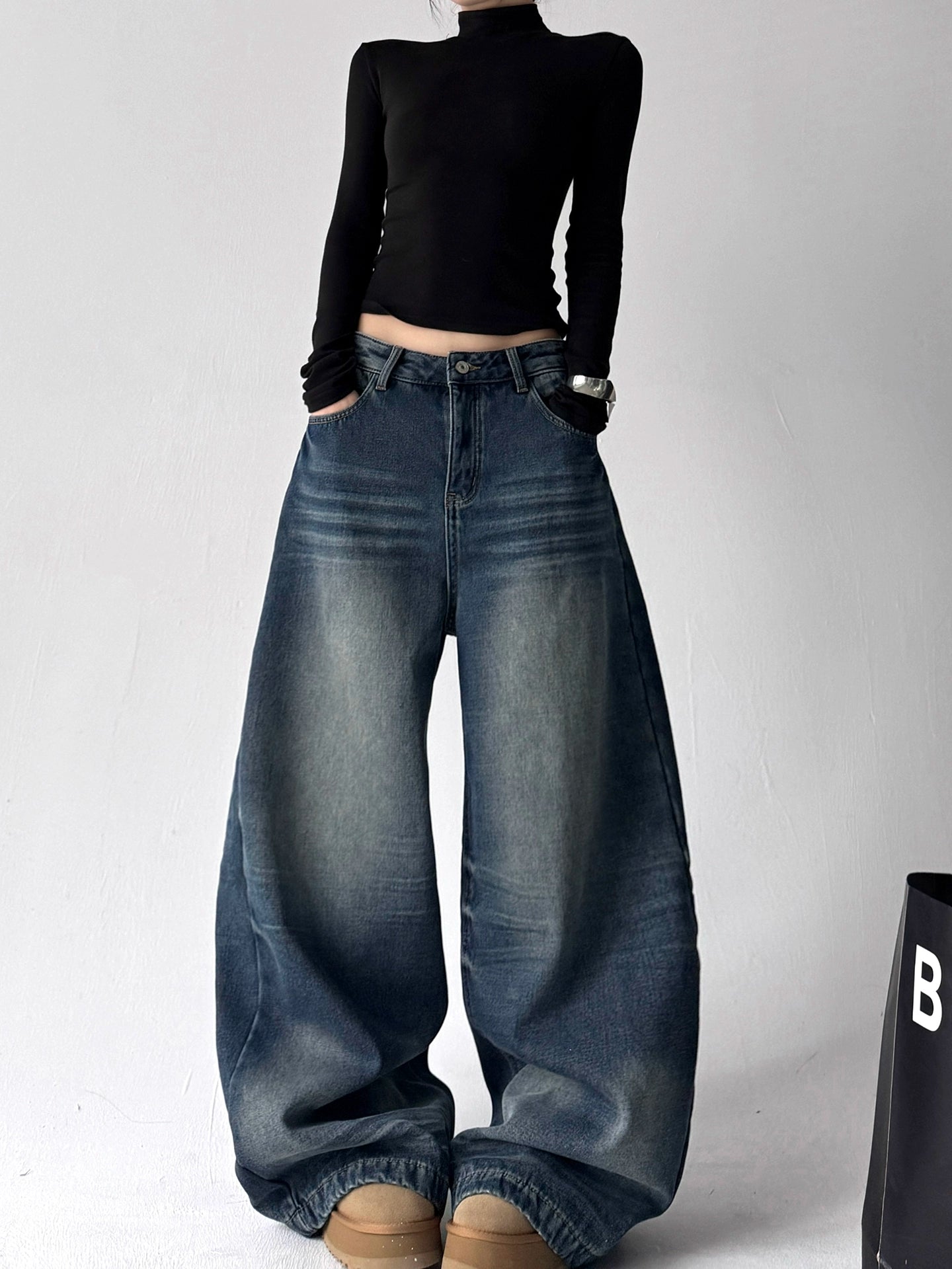 Calça Baggy Jeans Azul