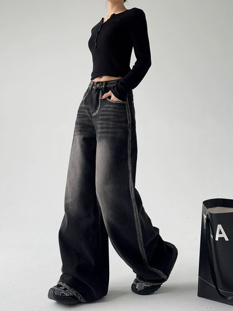 Calça Denim Wide Black