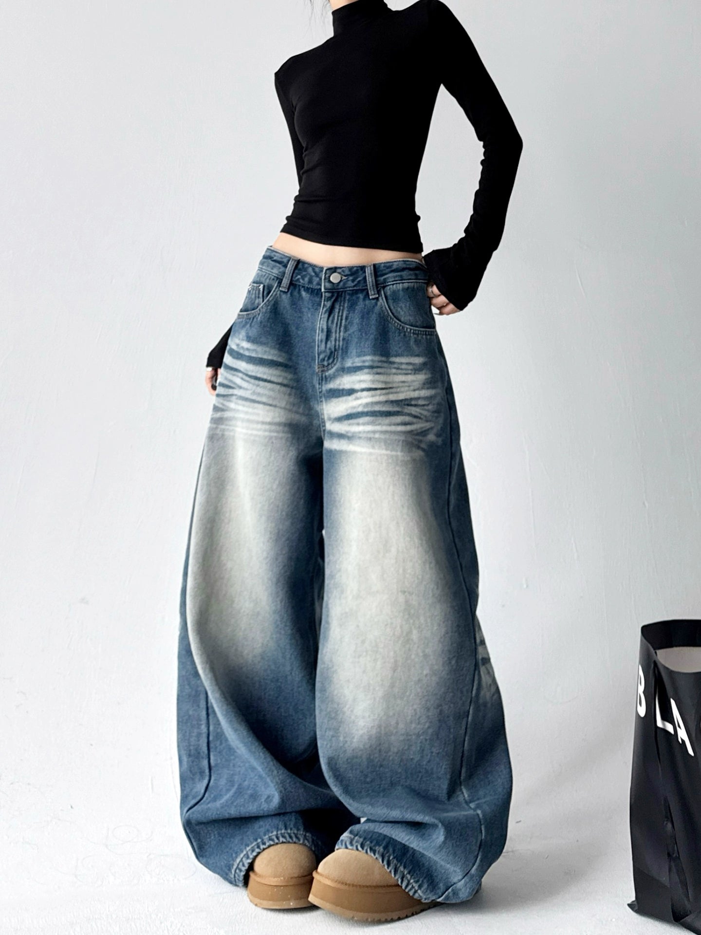 Calça jeans Wide-leg