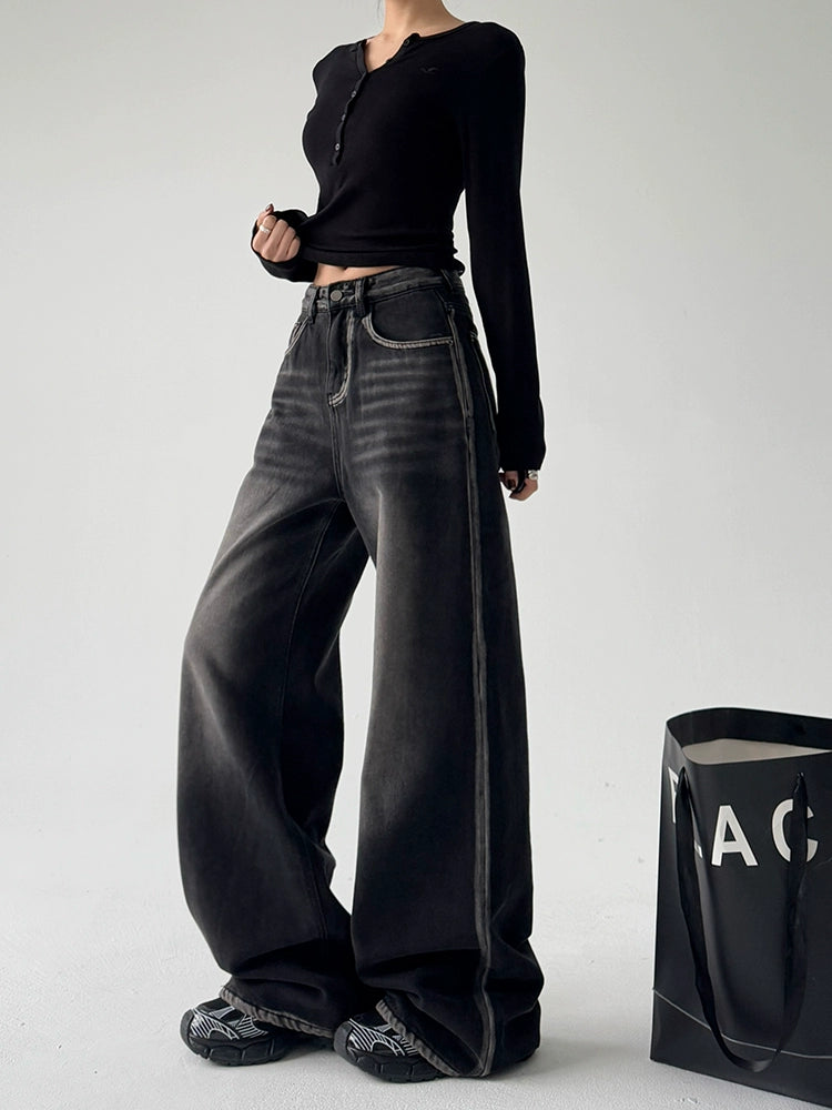 Calça Denim Wide Black