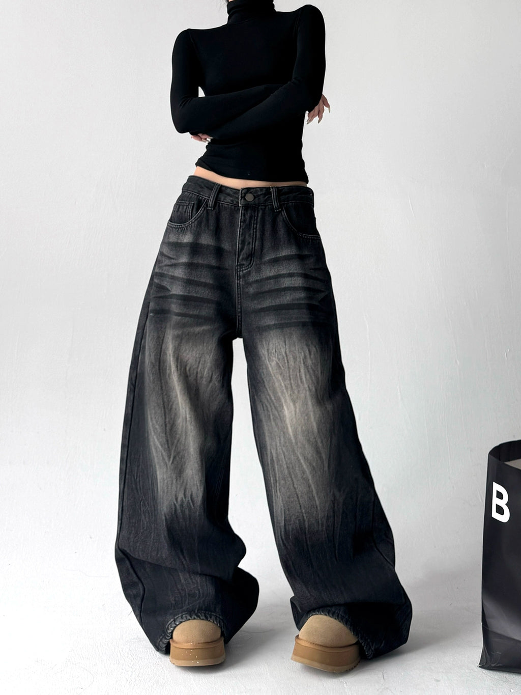 Calça jeans wide leg