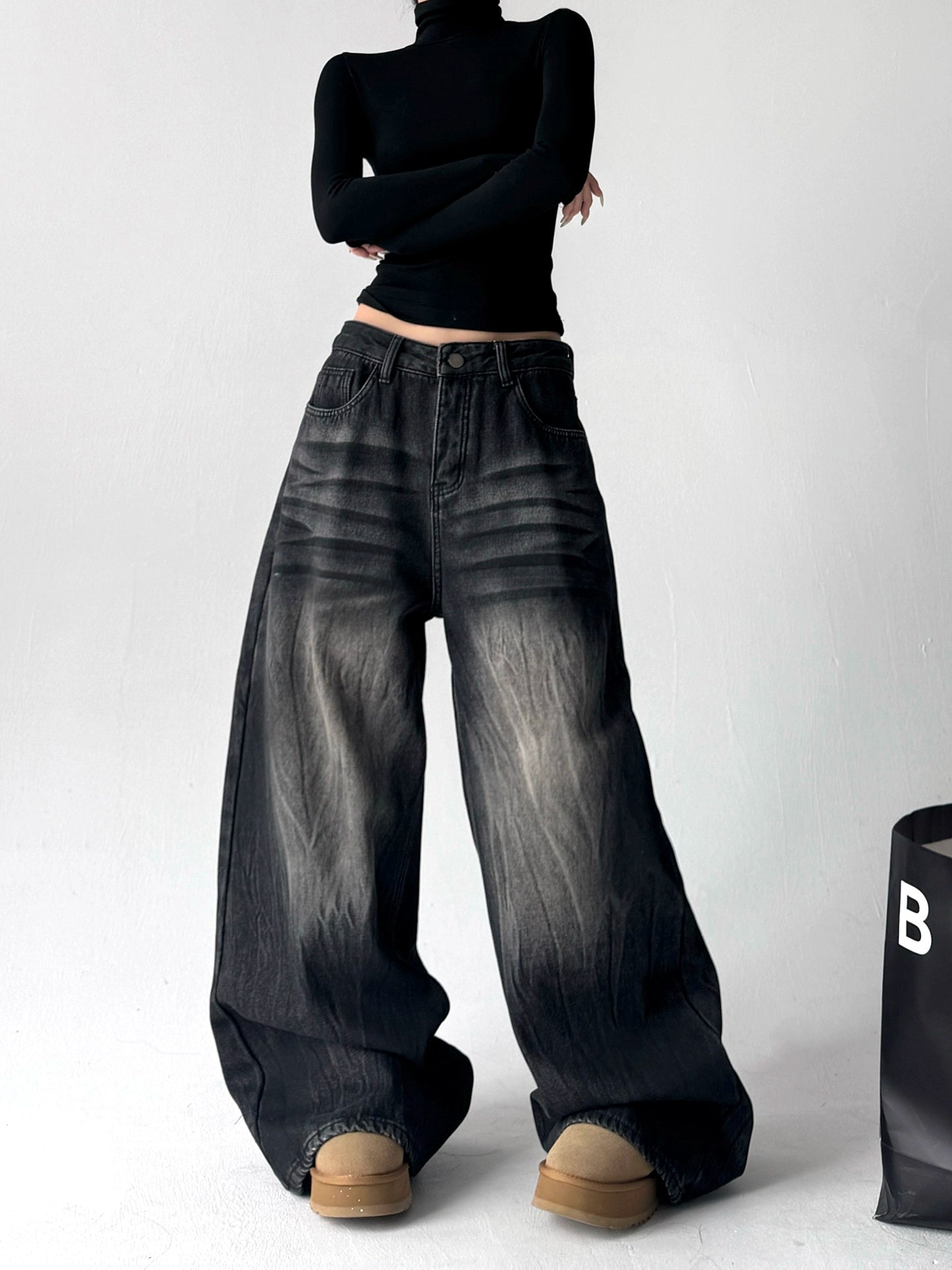 Calça jeans wide leg