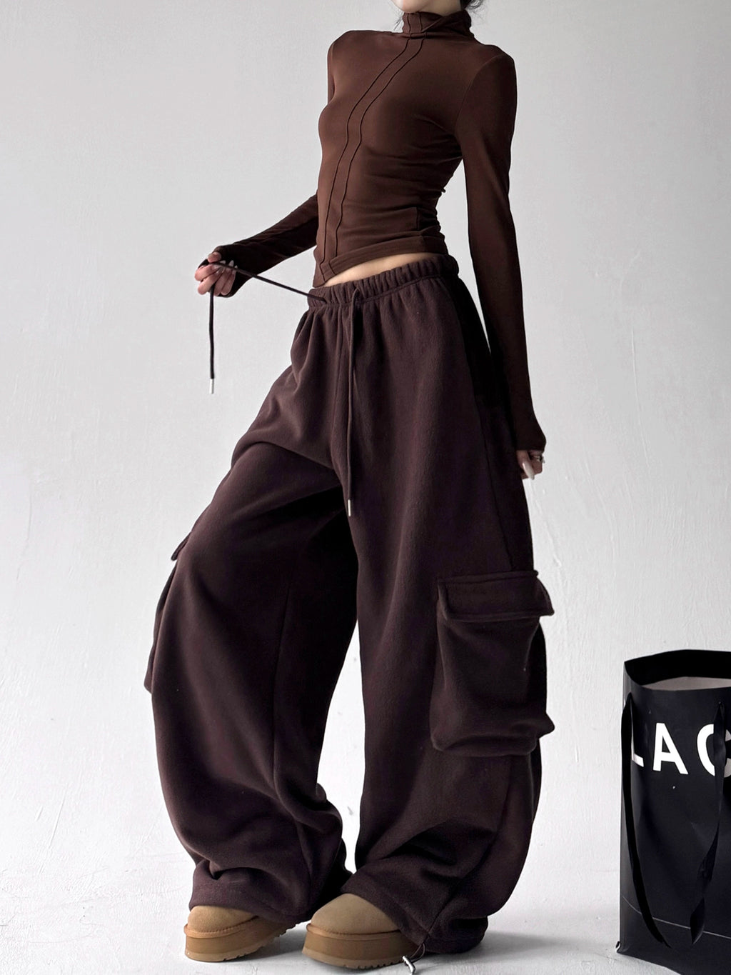 Calças Cargo Moletom