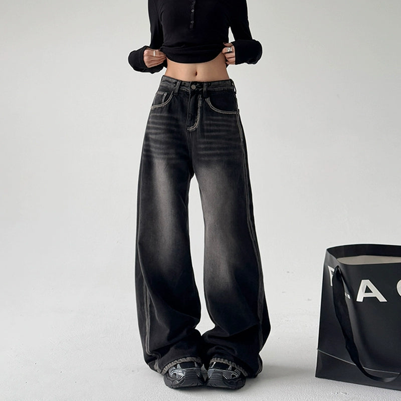 Calça Denim Wide Black