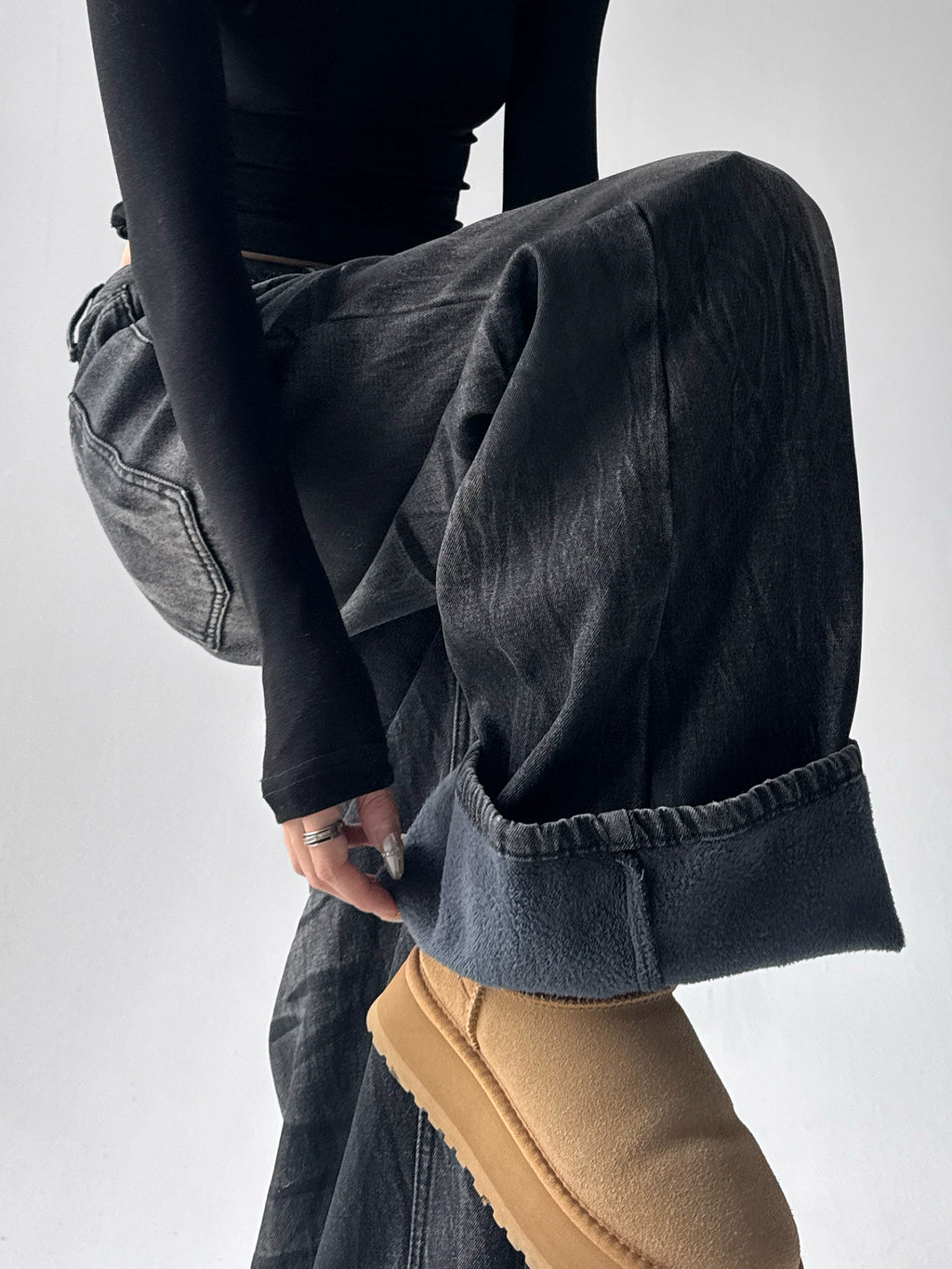 Calça jeans wide leg