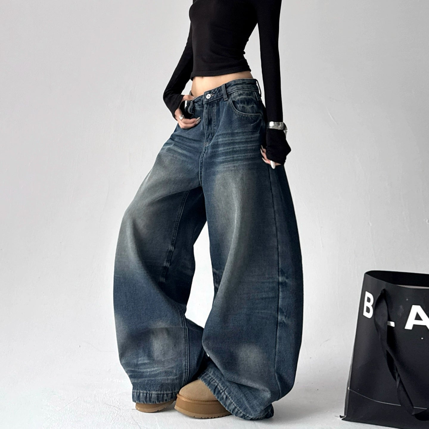 Calça Baggy Jeans Azul