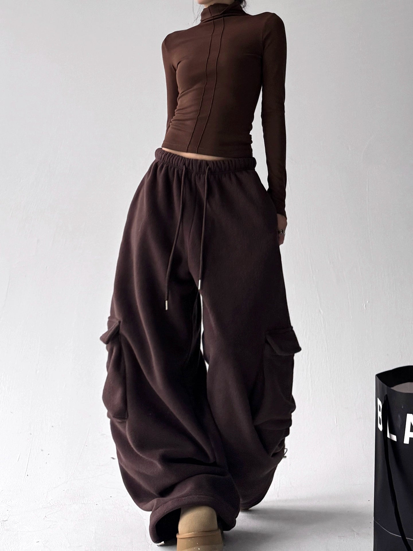 Calças Cargo Moletom