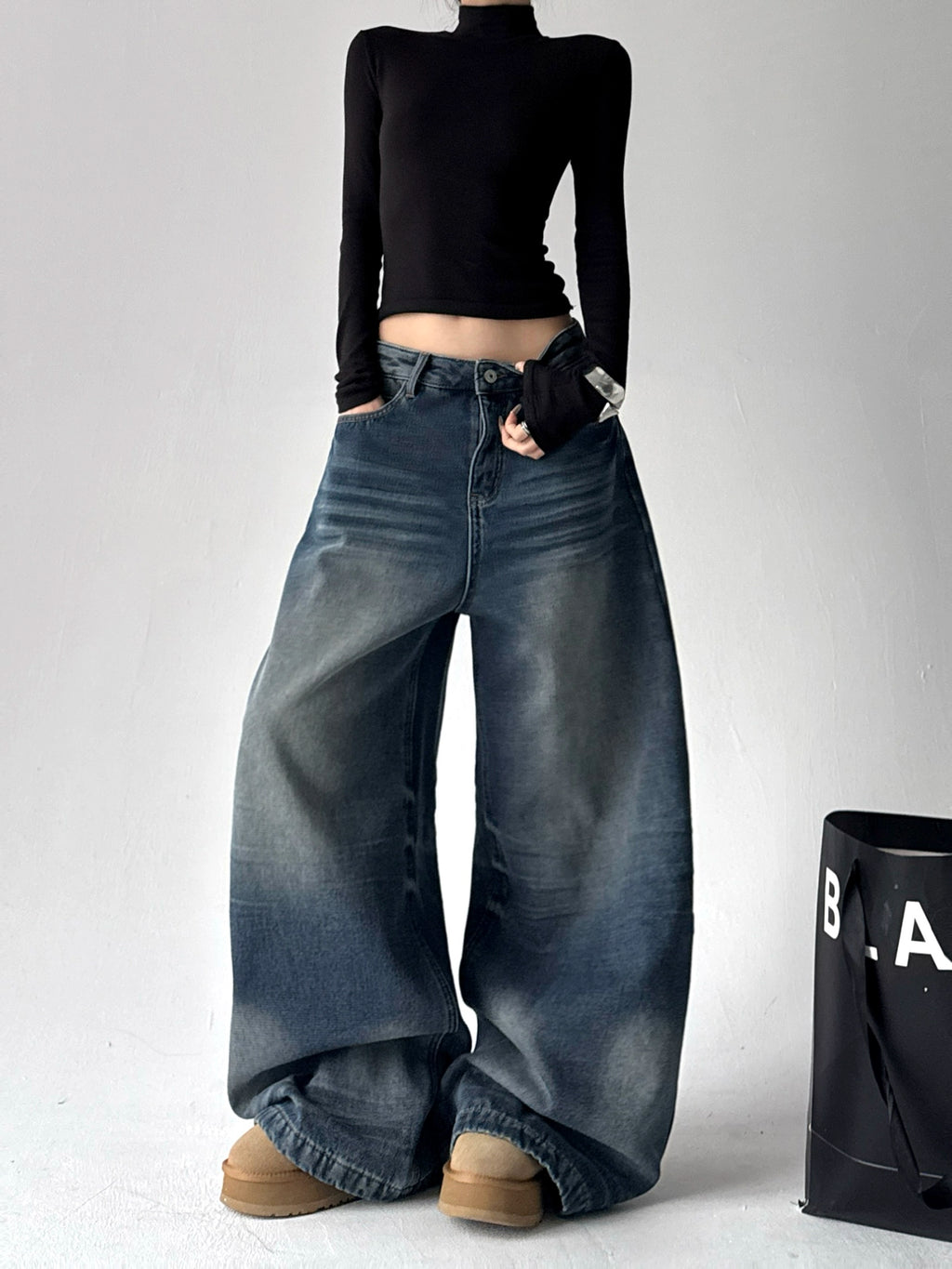 Calça Baggy Jeans Azul