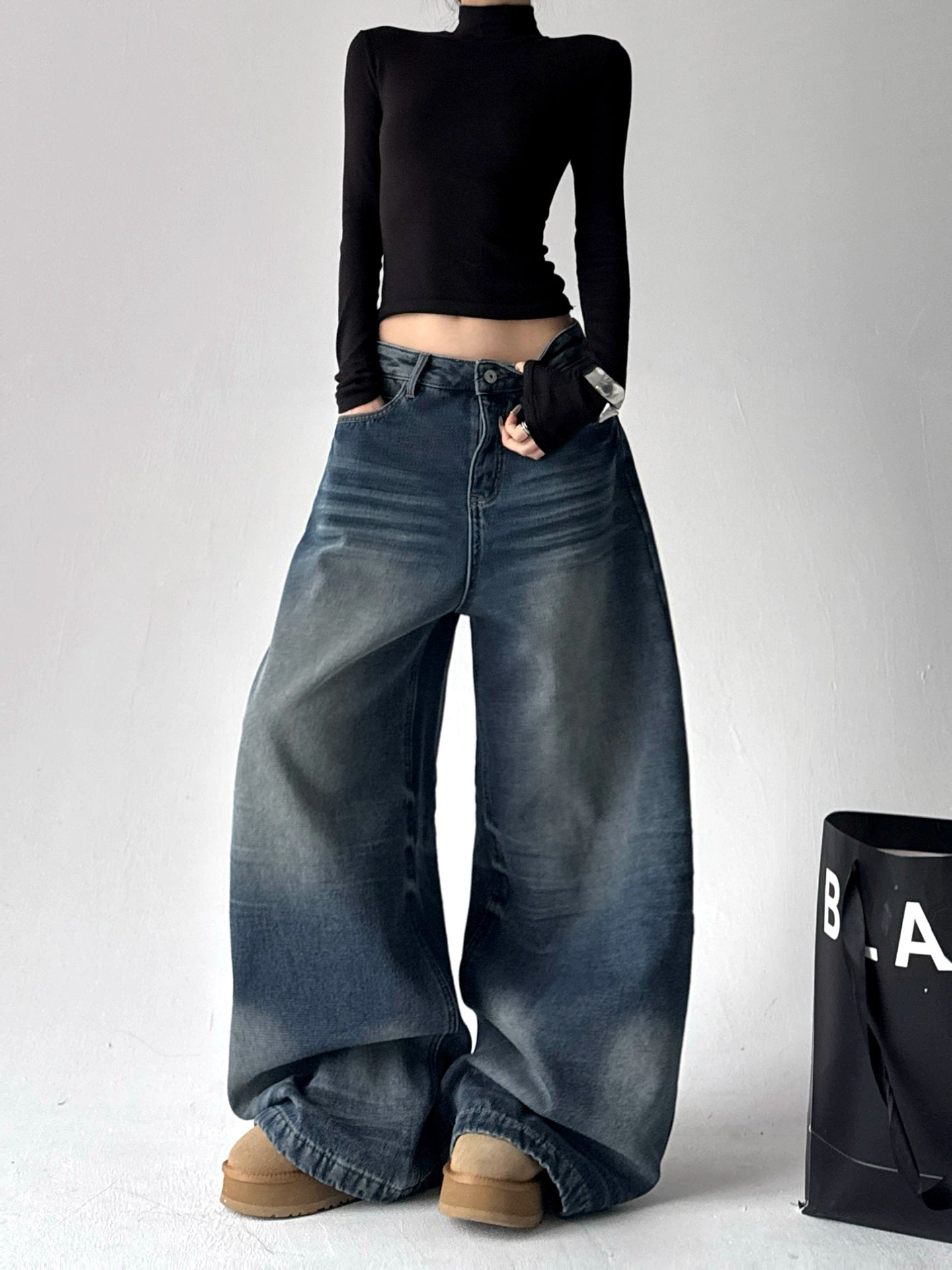 Calça Baggy Jeans Azul
