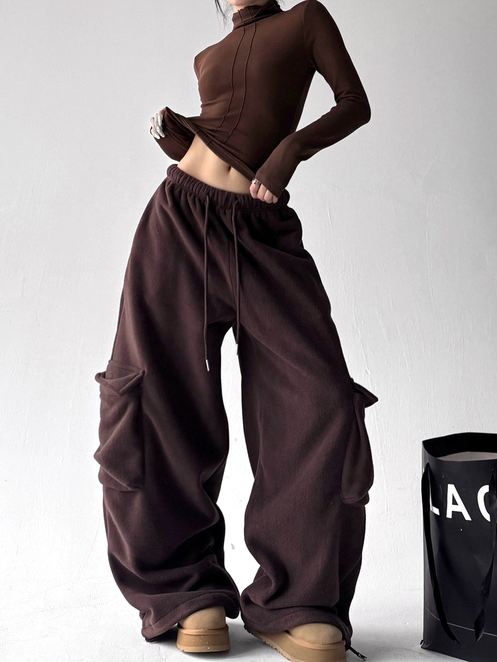 Calças Cargo Moletom