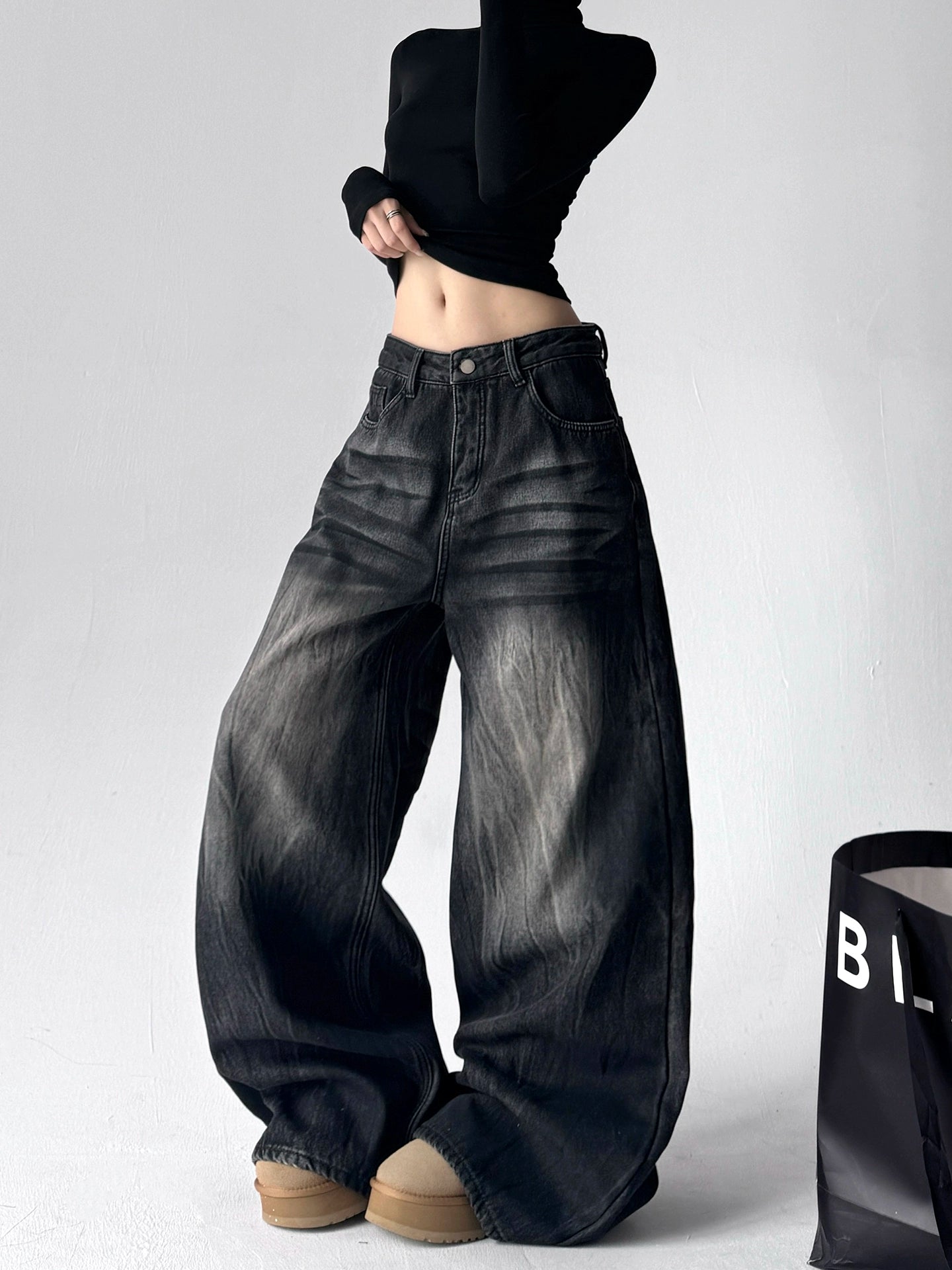 Calça jeans wide leg