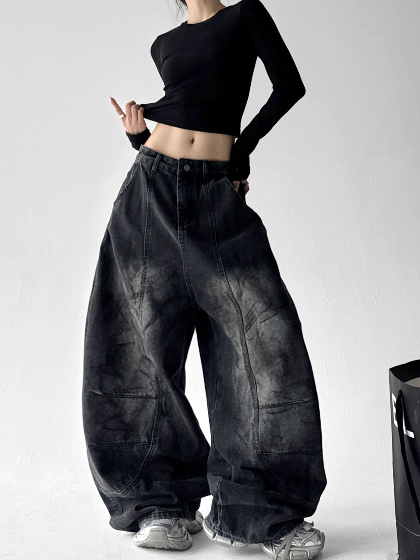 Calça Jeans Baggy Preto